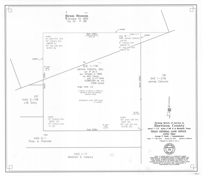 93725, Harrison County Working Sketch 33, General Map Collection