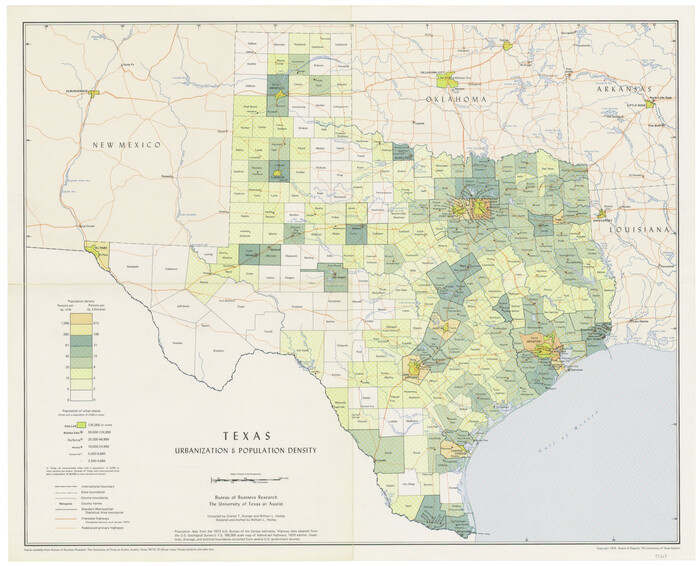93729, Texas Urbanization and Population Density, General Map Collection