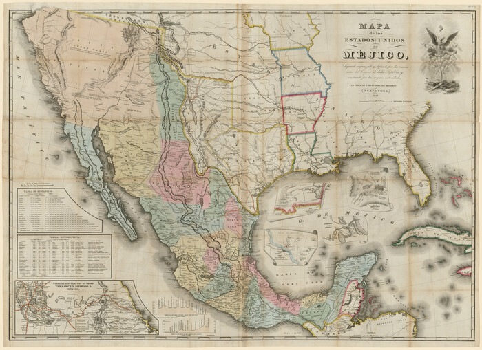 93763, Mapa de los Estados Unidos de Méjico, Segun lo organizado y definido por las varias actas del Congreso de dicha Republica: y construido por las mejores autoridades, Rees-Jones Digital Map Collection