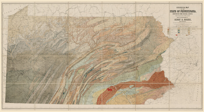 93772, Geological map of the State of Pennsylvania constructed from original surveys, Rees-Jones Digital Map Collection
