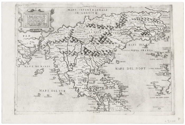 93804, Il Disegno del discoperto della nova Franza, il quale se havuto ultimamente dalla novissima navigatione dè Francesi in quel luogo, Holcomb Digital Map Collection