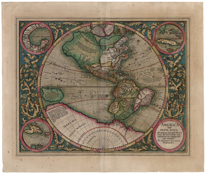 93807, America siue India Nova ad magnae Gerardi Mercatoris aui Vniversalis imitationem in compendium redacta, Holcomb Digital Map Collection