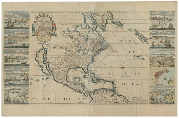 93826, A New & Correct Map of the Trading Part of the West Indies, including the Seat of War between Gr. Britain and France Likewise the British Empire in America, with the French and Spanish Settlements adjacent thereto, Holcomb Digital Map Collection