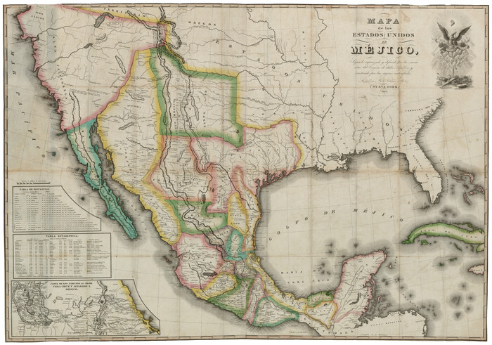 93846, Mapa de los Estados Unidos de Méjico, Segun lo organizado y definido por las varias actas del Congreso de dicha Republica: y construido por las mejores autoridades, Holcomb Digital Map Collection