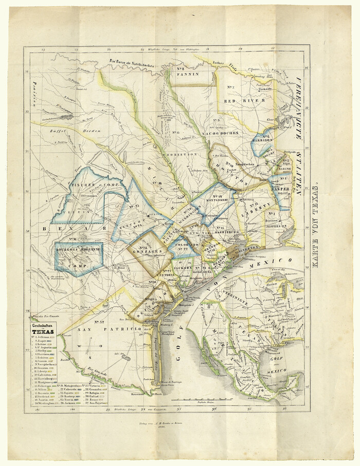 93875, Karte von Texas, Holcomb Digital Map Collection