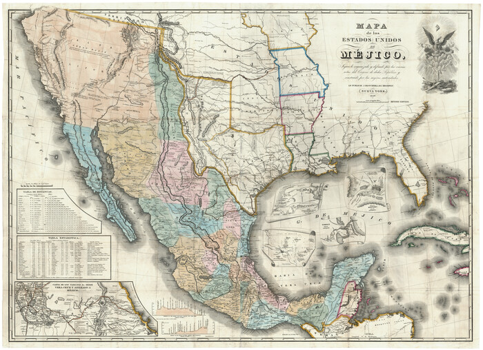93878, Mapa de los Estados Unidos de Méjico, Segun lo organizado y definido por las varias actas del Congreso de dicha Republica: y construido por las mejores autoridades, Holcomb Digital Map Collection