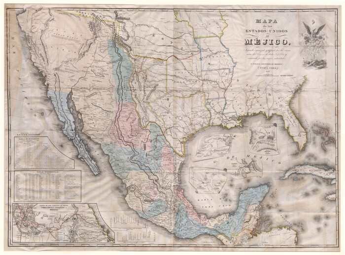 93878, Mapa de los Estados Unidos de Méjico, Segun lo organizado y definido por las varias actas del Congreso de dicha Republica: y construido por las mejores autoridades, Holcomb Digital Map Collection