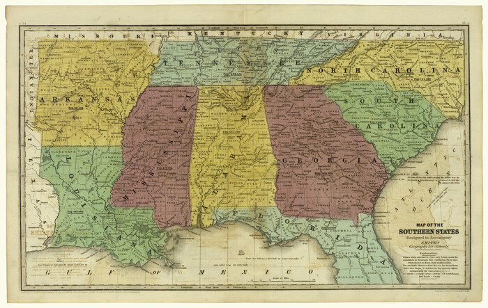 93888, Map of the Southern States designed to accompany Smith's Geography for Schools, Holcomb Digital Map Collection