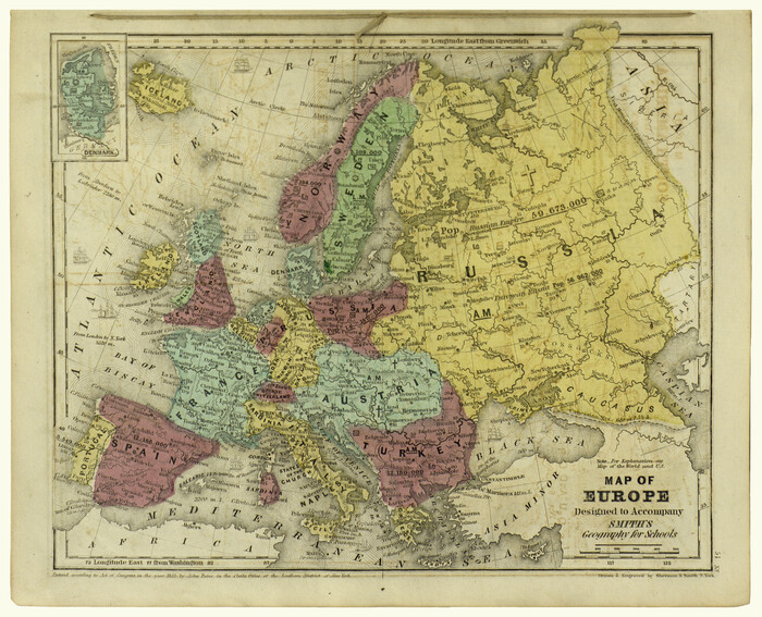 93892, Map of Europe designed to accompany Smith's Geography for Schools, Holcomb Digital Map Collection