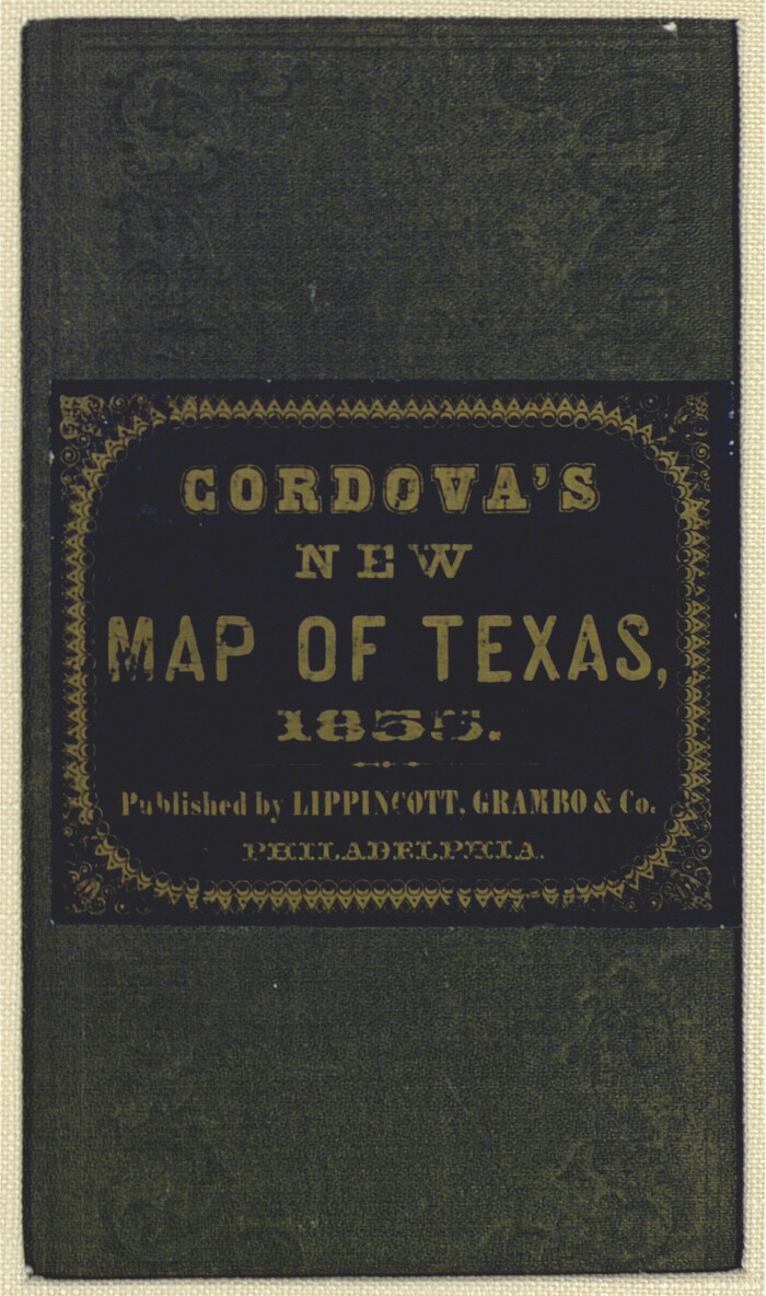 93912, J. De Cordova's Map of the State of Texas Compiled from the records of the General Land Office of the State, Holcomb Digital Map Collection