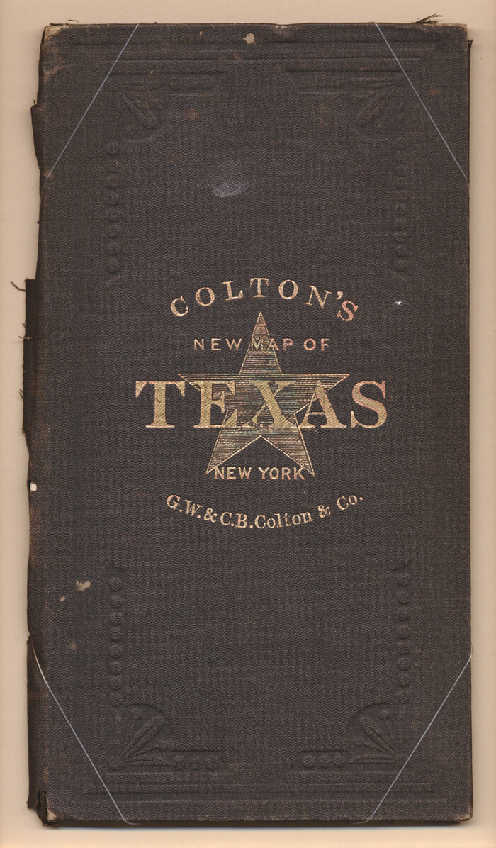 93921, Colton's New Map of the State of Texas, the Indian Territory and adjoining portions of New Mexico, Louisiana and Arkansas, Holcomb Digital Map Collection