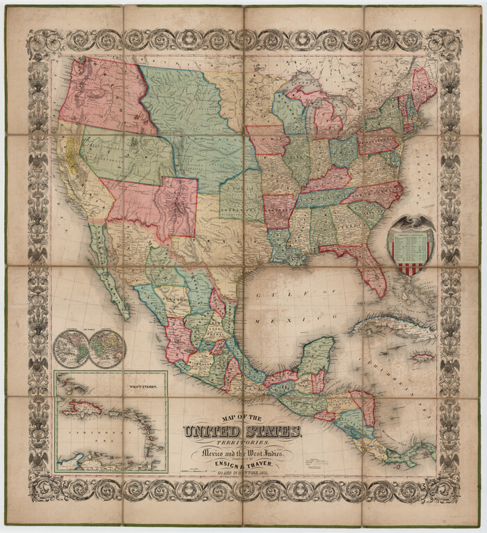93925, Map of the United States with its territories: also Mexico and the West Indies, General Map Collection