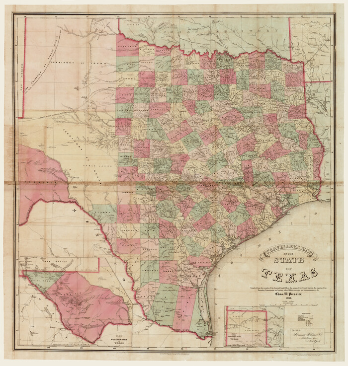 93935, Traveller's Map of the State of Texas, Rees-Jones Digital Map Collection