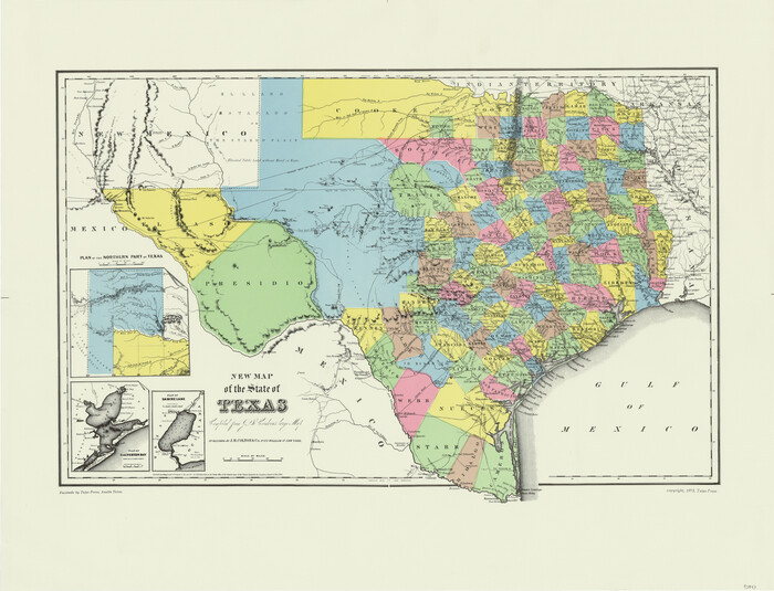 93943, New Map of the State of Texas compiled from J. De Cordova's large map, General Map Collection
