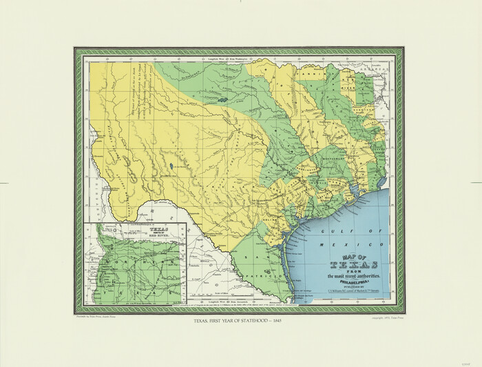 93945, Map of Texas from the most recent authorities, General Map Collection