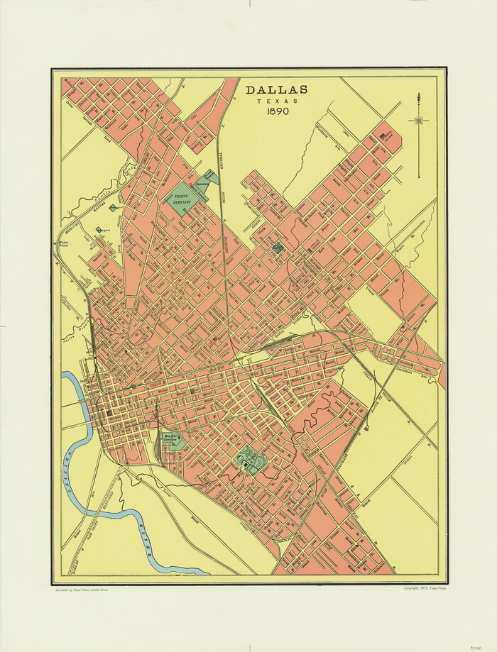 93948, Dallas, Texas 1890, General Map Collection