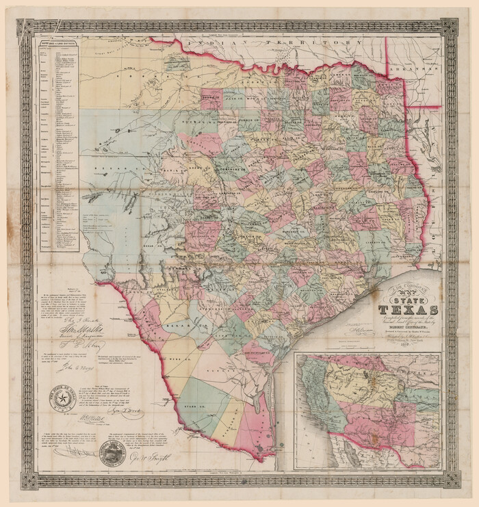 93984, J. De Cordova's Map of the State of Texas Compiled from the records of the General Land Office of the State, Rees-Jones Digital Map Collection
