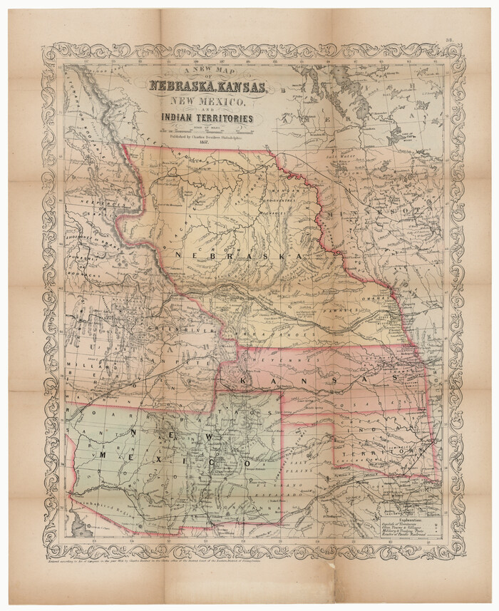 93985, A New Map of Nebraska, Kansas, New Mexico and Indian Territories, Rees-Jones Digital Map Collection