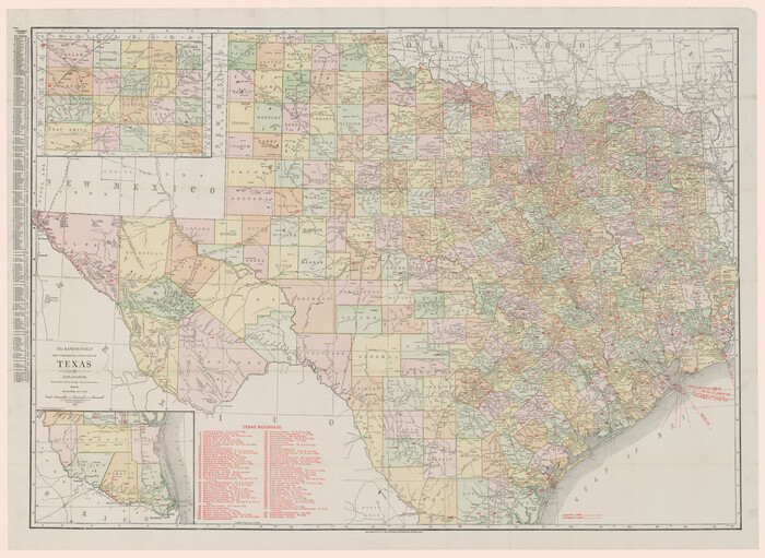 93993, The Rand-McNally New Commercial Atlas Map of Texas, Rees-Jones Digital Map Collection