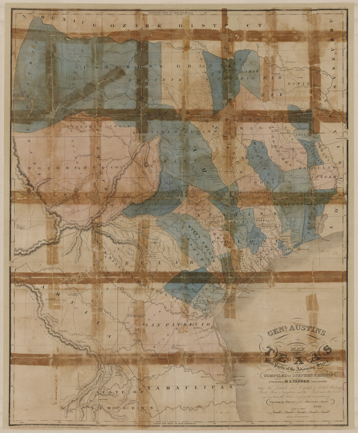 94027, Genl Austin's Map of Texas with parts of the adjoining States, General Map Collection