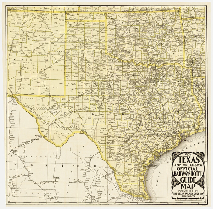 94032, The Texas & Oklahoma Official Railway & Hotel Guide Map, General Map Collection