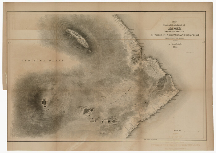 94061, Map of part of the island of Hawaii Sandwich Islands shewing the craters and eruption of May and June 1840 by the U.S. Ex. Ex., Rees-Jones Digital Map Collection