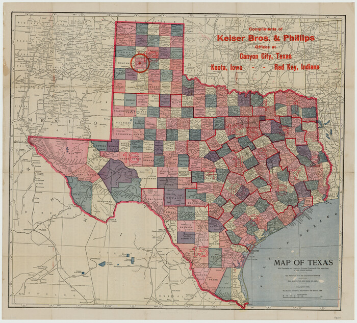 94068, Map of Texas with population and location of principal towns and cities according to latest reliable statistics, General Map Collection