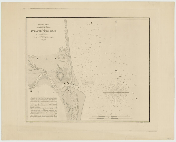 94073, Preliminary survey of the entrance to the Rio Grande, Texas, General Map Collection