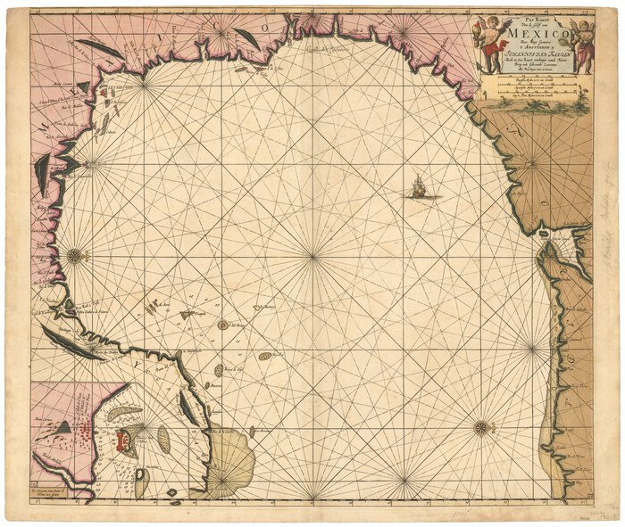 94081, Pas Kaart van de Golff van Mexico door Voogt Geometra, General Map Collection