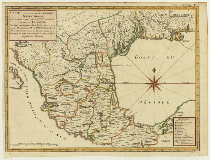 94096, Carte d'une partie de l'Amérique Séptentrionale, qui contient partie de la Nle. Espagne, et de la Louisiane, General Map Collection