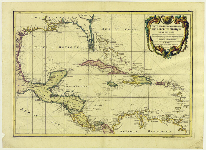94108, Carte Geo-Hydrographique du Golfe du Mexique et de ses Isles construite d'après les mémoires les plus recens, et assujeties, pour l'emplacement de ces principales positions aux latitudes et longitudes, General Map Collection