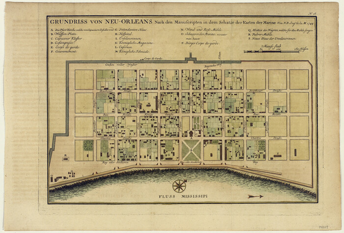 94109, Grundriss von Neu-Orleans nach den manuscripten in dem schatze der karten der marine, General Map Collection