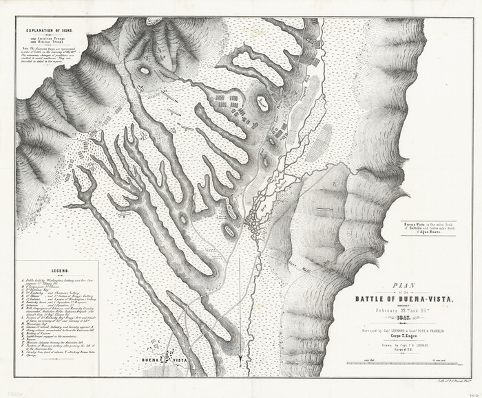 94112, Plan of the Battle of Buena-Vista fought February 22nd and 23rd, 1847, General Map Collection