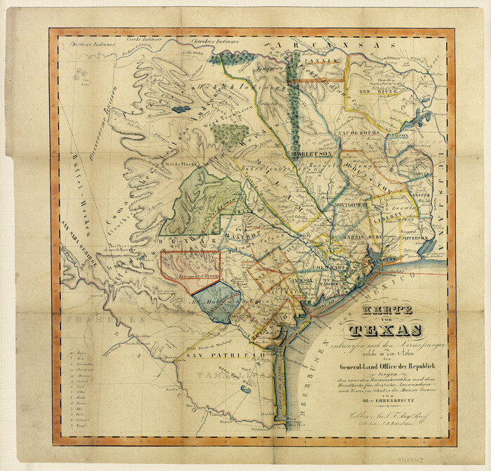 94118, Karte von Texas entworfen nach den Vermessungen welche in den Acten der General-Land-Office der Republick, Holcomb Digital Map Collection