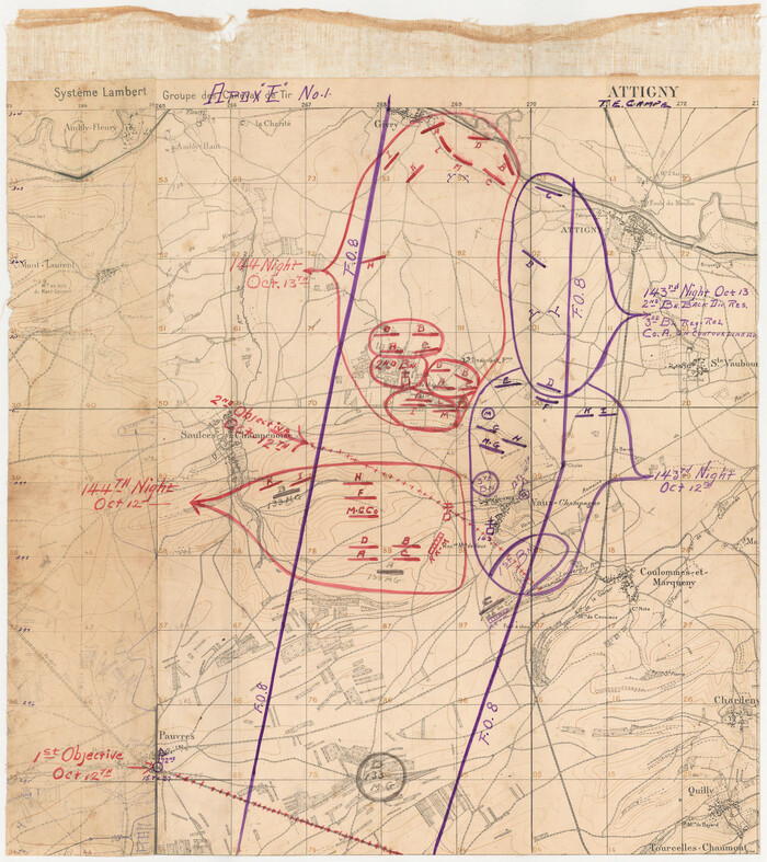 94126, [Movements & Objectives of the 143rd & 144th Infantry on October 12-13, 1918, Appendix E, No.1], Non-GLO Digital Images