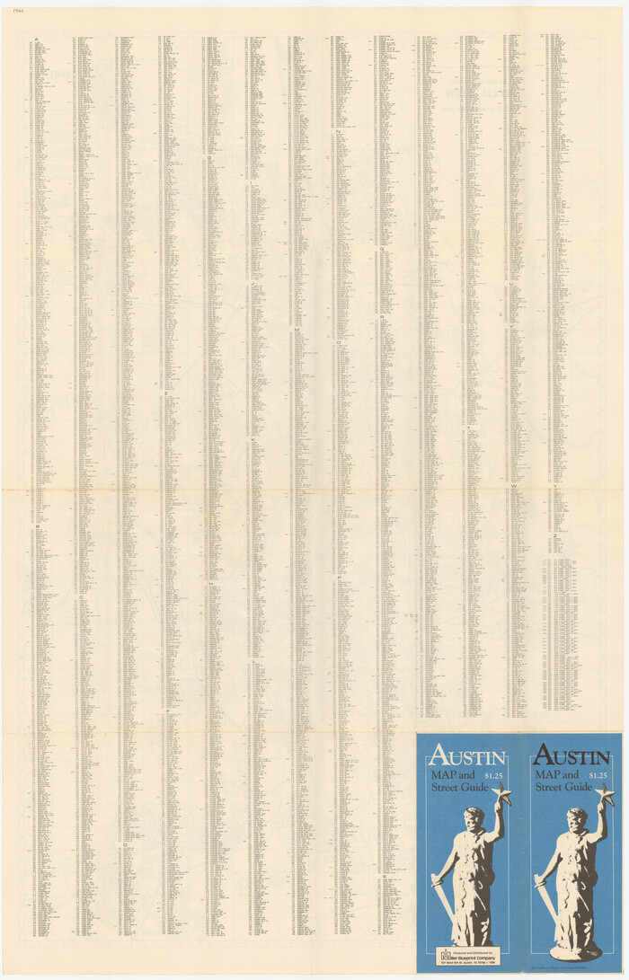 94163, Austin Map and Street Guide [Verso], General Map Collection