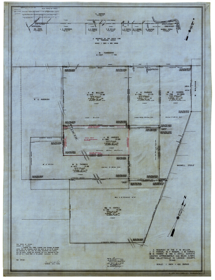 9419, Lavaca County Rolled Sketch 3, General Map Collection
