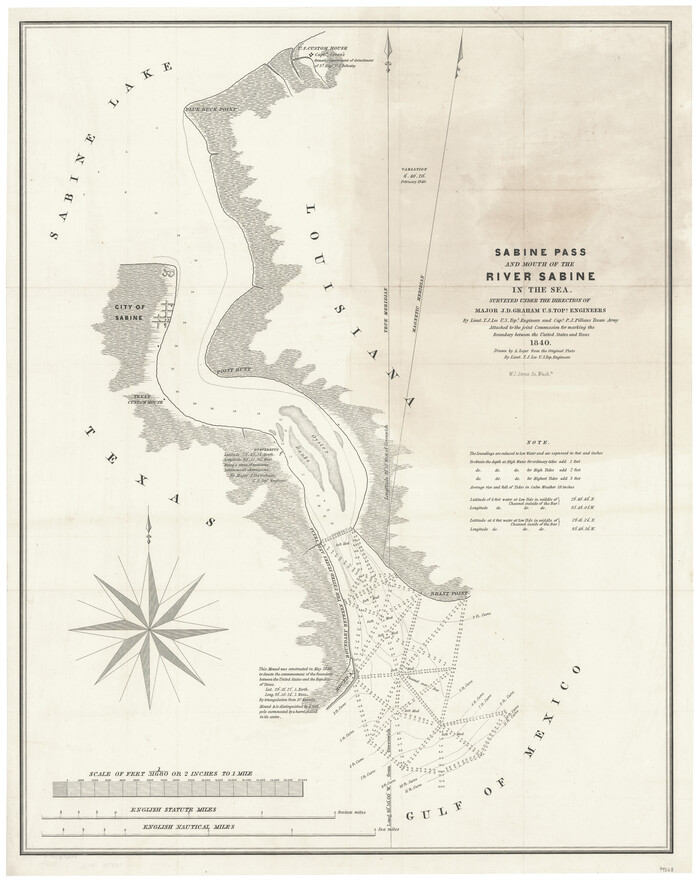 94268, Sabine Pass and mouth of the River Sabine in the sea, General Map Collection