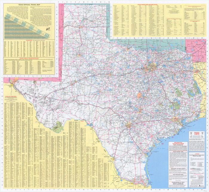 94302, Texas Official Travel Map, General Map Collection