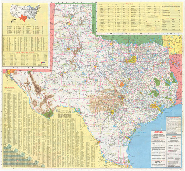 94304, Texas Official Travel Map, General Map Collection