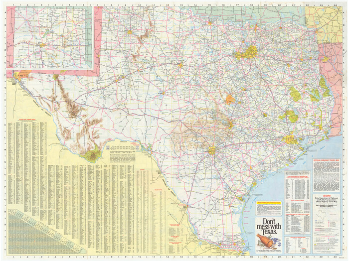 94308, Texas Official Highway Travel Map, General Map Collection