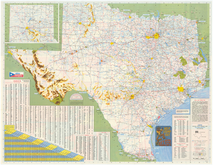 94314, Texas 1972 Official Highway Travel Map, General Map Collection