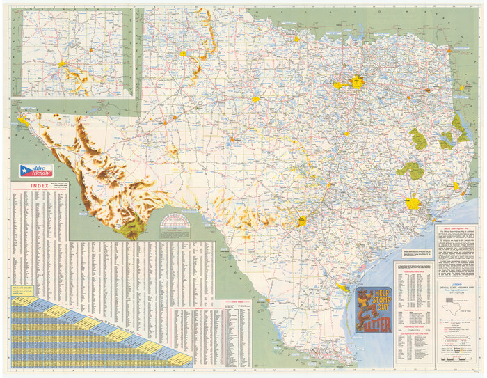 94316, Texas 1971 Official State Highway Map, General Map Collection