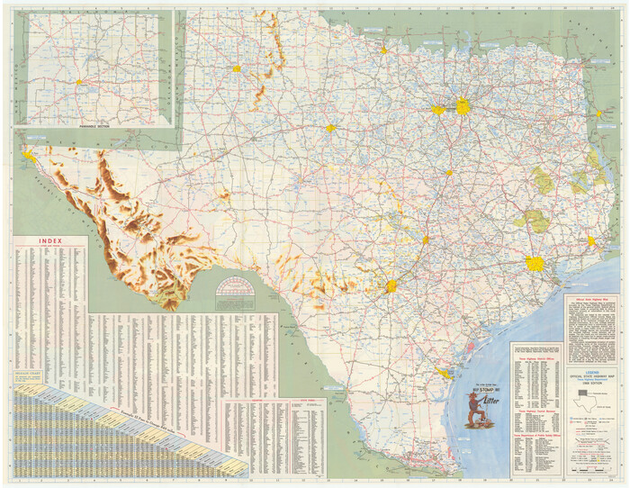 94320, 1968 Texas Official State Highway Map, General Map Collection