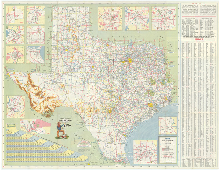 94324, America's Fun-Tier: Texas 1966 Official State Highway Map, General Map Collection