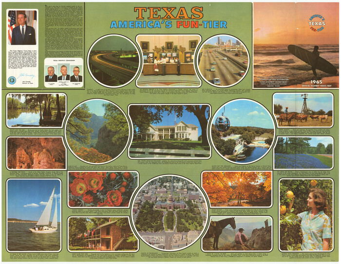 94325, America's Fun-Tier: Texas 1965 Official Highway Travel Map, General Map Collection