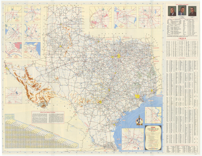 94330, 1960 Texas Official Highway Travel Map, General Map Collection