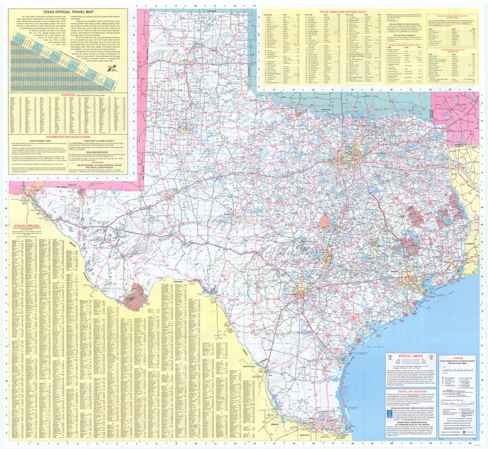 94344, 2008 Official Travel Map, Texas, General Map Collection