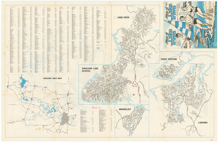 94373, Map of Lake Travis with detailed maps of Lakeway, Briarcliff, Lago Vista, Highland Lake Estates, General Map Collection