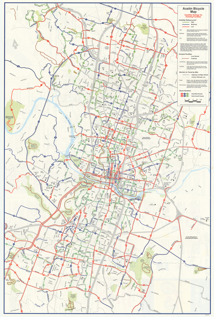 94381, Austin Bicycle Map, General Map Collection